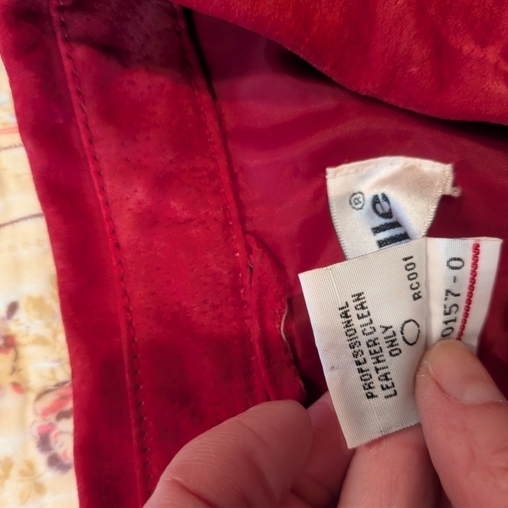 Red Suede Button-Up Jacket - image 4